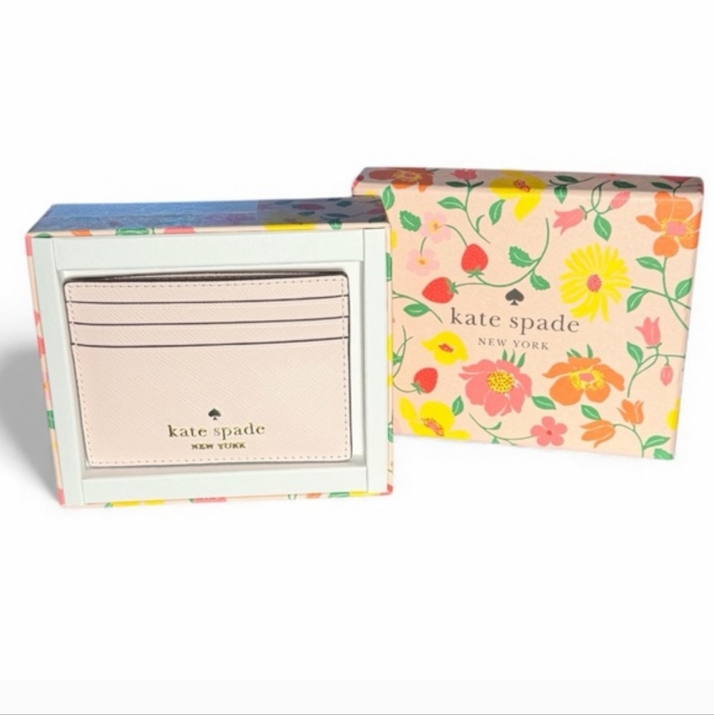 Kate Spade Madison Card Holder - Light Rose Saffiano Leather- New In Box